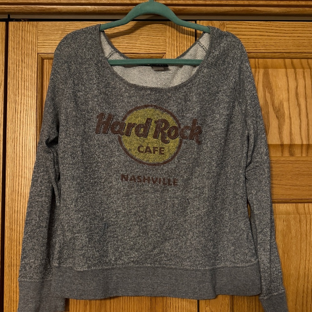 Hard Rock Cafe Gray Relaxed Sweatshirt